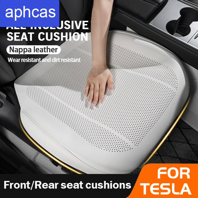 Leather Car Seat Cover - For Tesla Model Y 2019-2026 MY