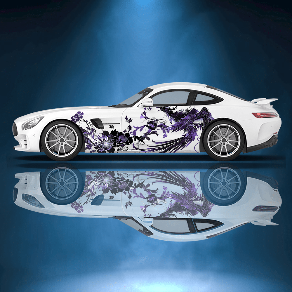 Car Accessories Phoenix - Divine Phoenix Is Flying Car Vinyl