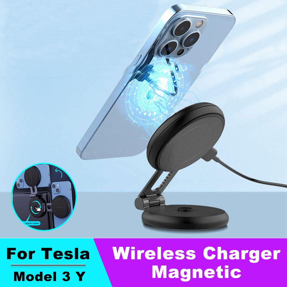 Wireless Car Charger - Hidden Magnetic Car Phone Holder For
