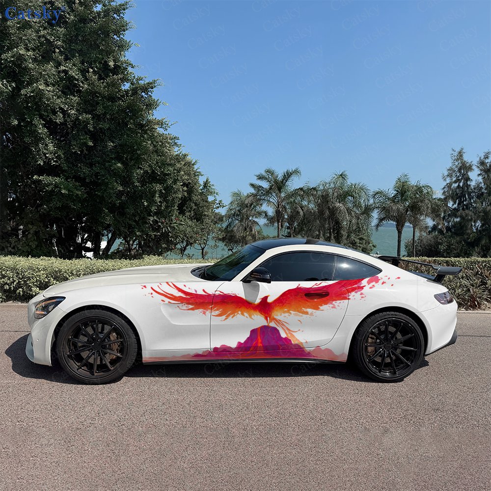 Car Accessories Phoenix - 2pcs Volcanic Phoenix Car Side Wraps,