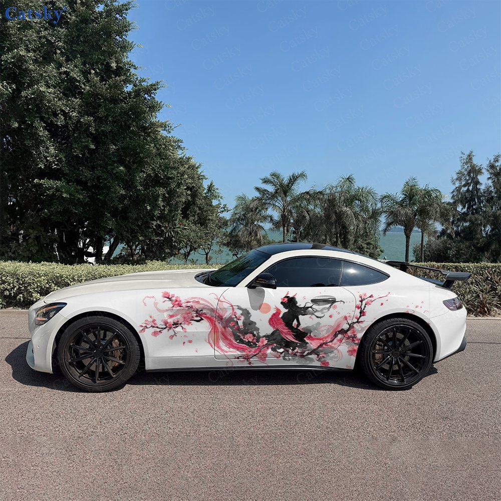 2pcs Flower Phoenix Silhouette - đánh giá và giá Car Accessories Phoenix