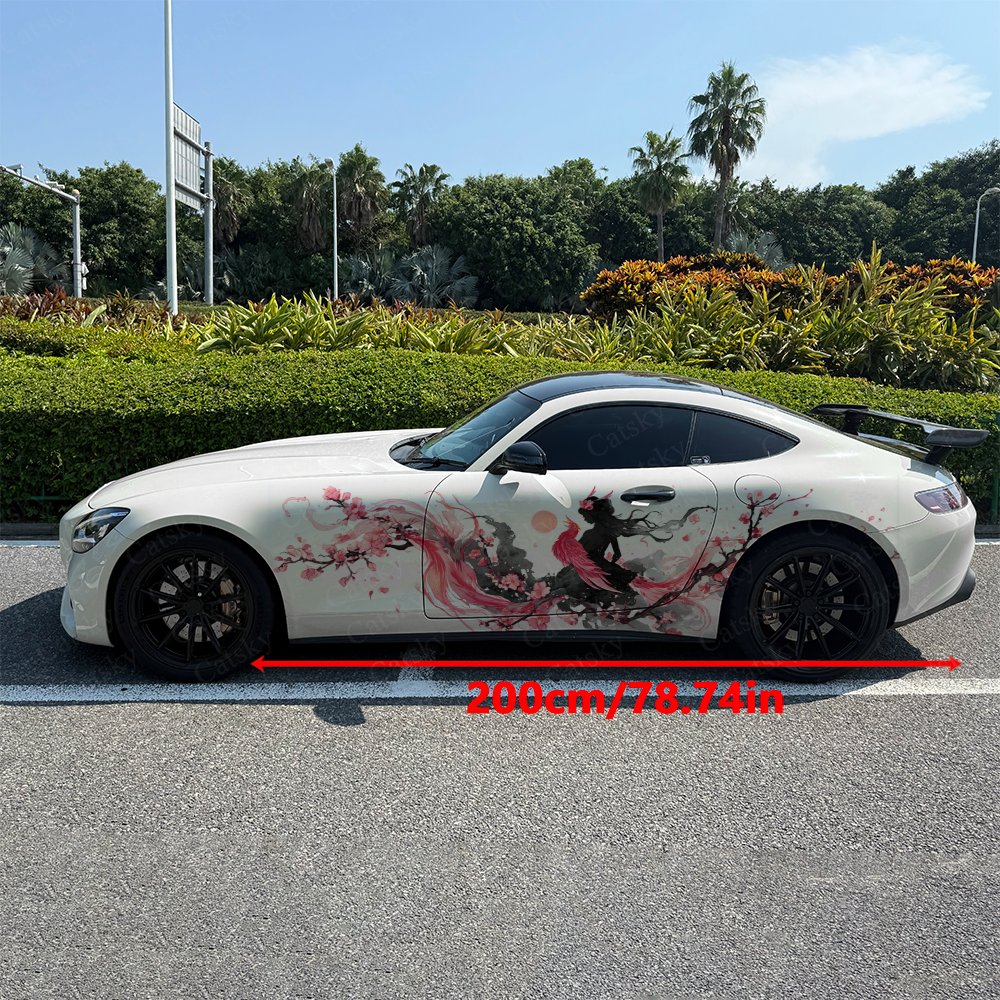 2pcs Flower Phoenix Silhouette - đánh giá và giá Car Accessories Phoenix