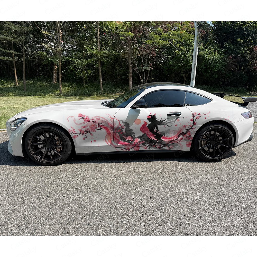 2pcs Flower Phoenix Silhouette - đánh giá và giá Car Accessories Phoenix