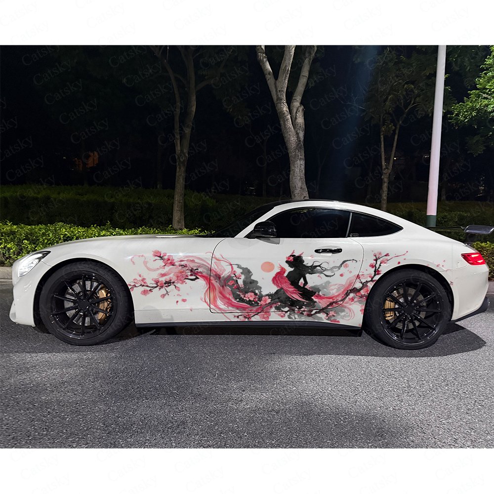 2pcs Flower Phoenix Silhouette - đánh giá và giá Car Accessories Phoenix