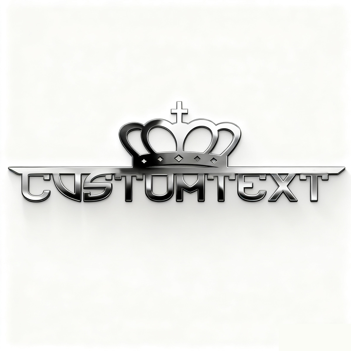 Classic Crown Creative Font 3D - đánh giá và giá Car Accessories Name
