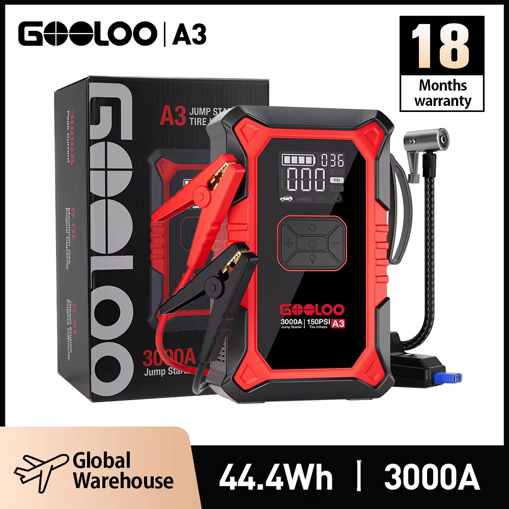 GOOLOO A3 Jump Starter with Ai - đánh giá và giá Portable Jump Starter