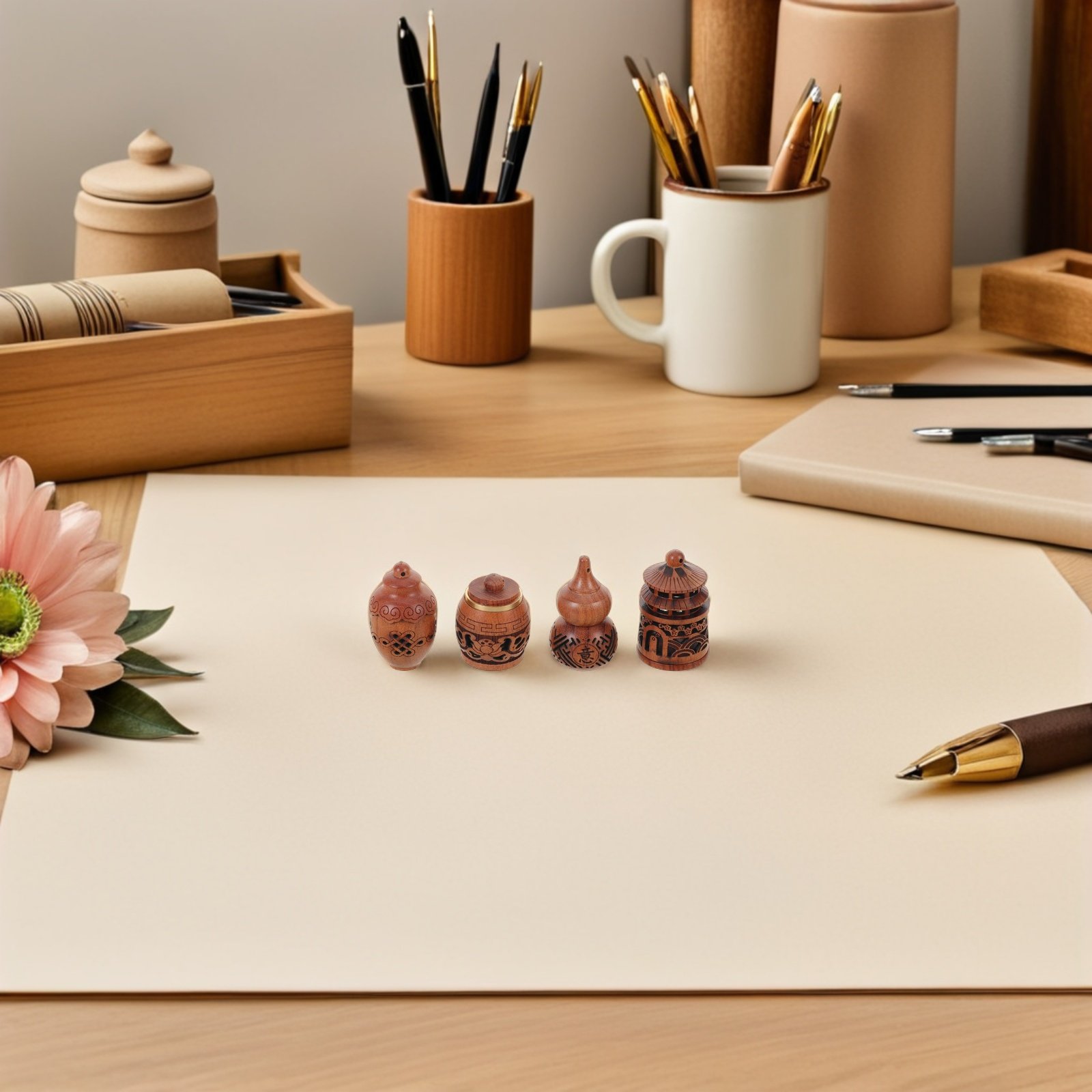 4Pcs Wooden Hollow Carved Diff - đánh giá và giá Car Fragrance Diffuser