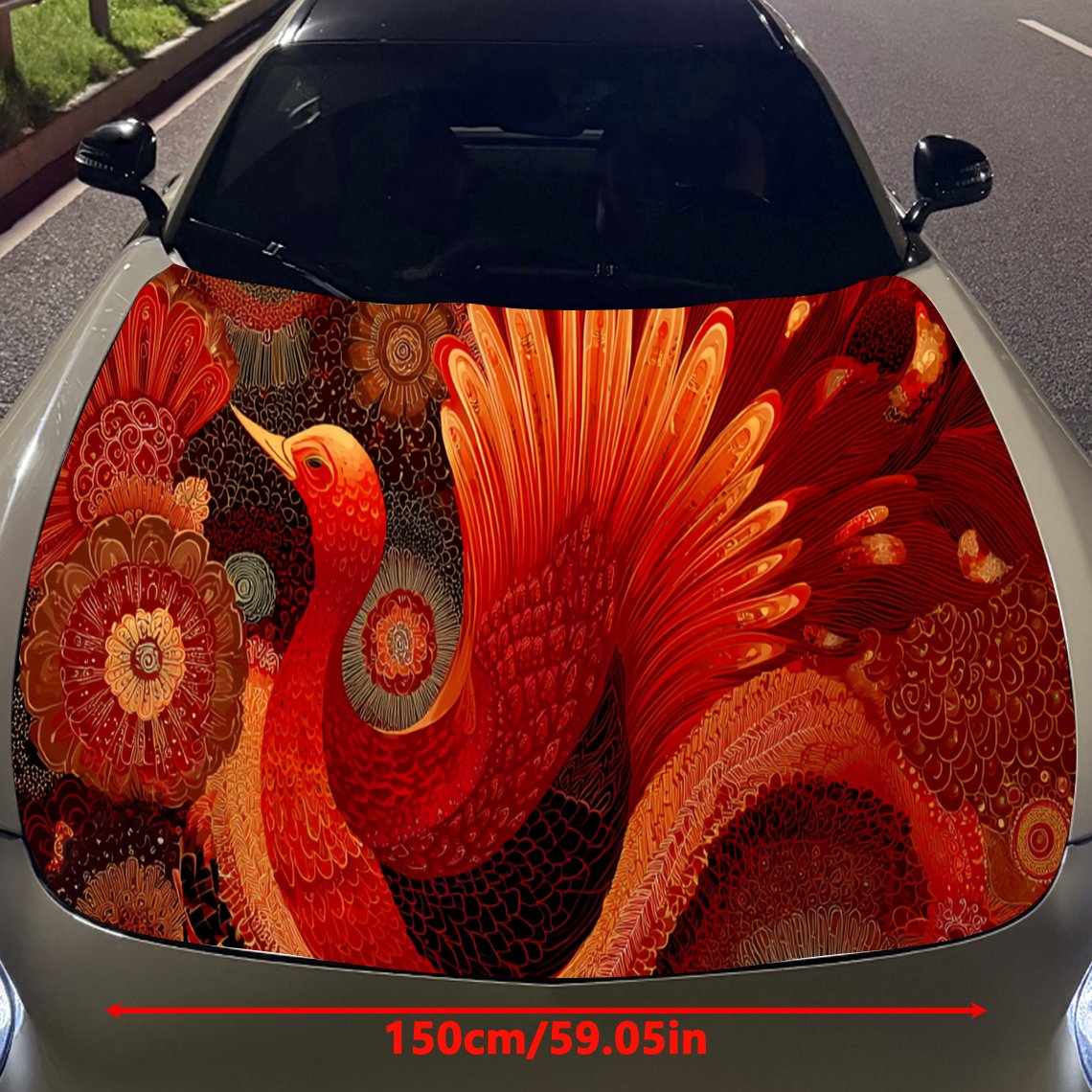 Cool Red Phoenix Car Hood Stic - đánh giá và giá Car Accessories Phoenix
