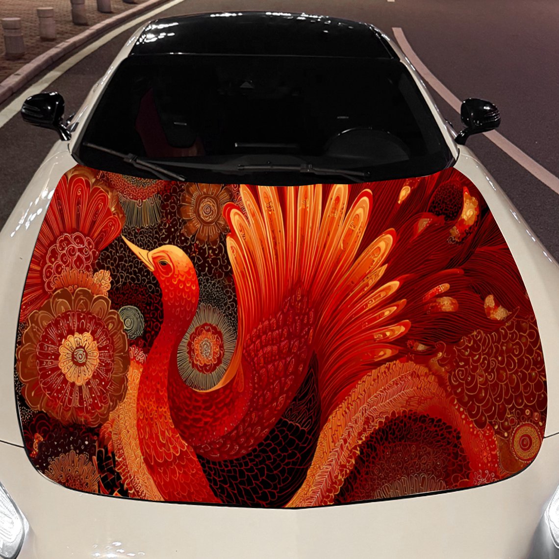 Cool Red Phoenix Car Hood Stic - đánh giá và giá Car Accessories Phoenix