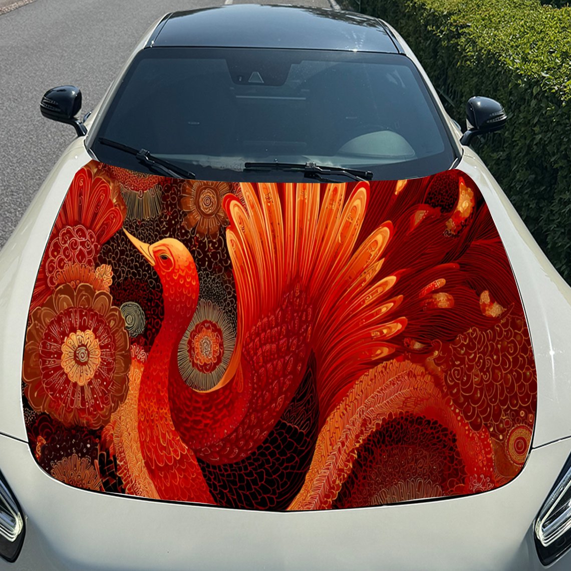 Cool Red Phoenix Car Hood Stic - đánh giá và giá Car Accessories Phoenix