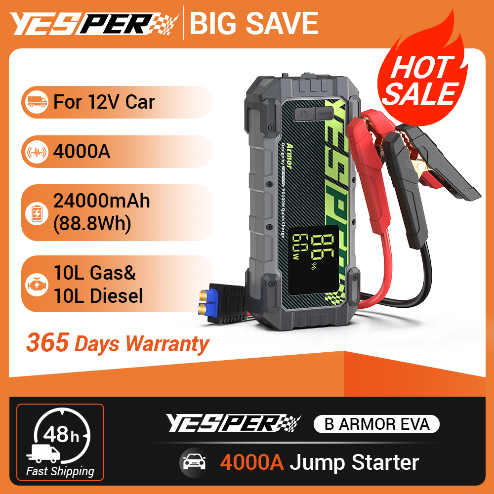 YESPER 4000A 10L Diesel/Gas Ju - đánh giá và giá Portable Jump Starter